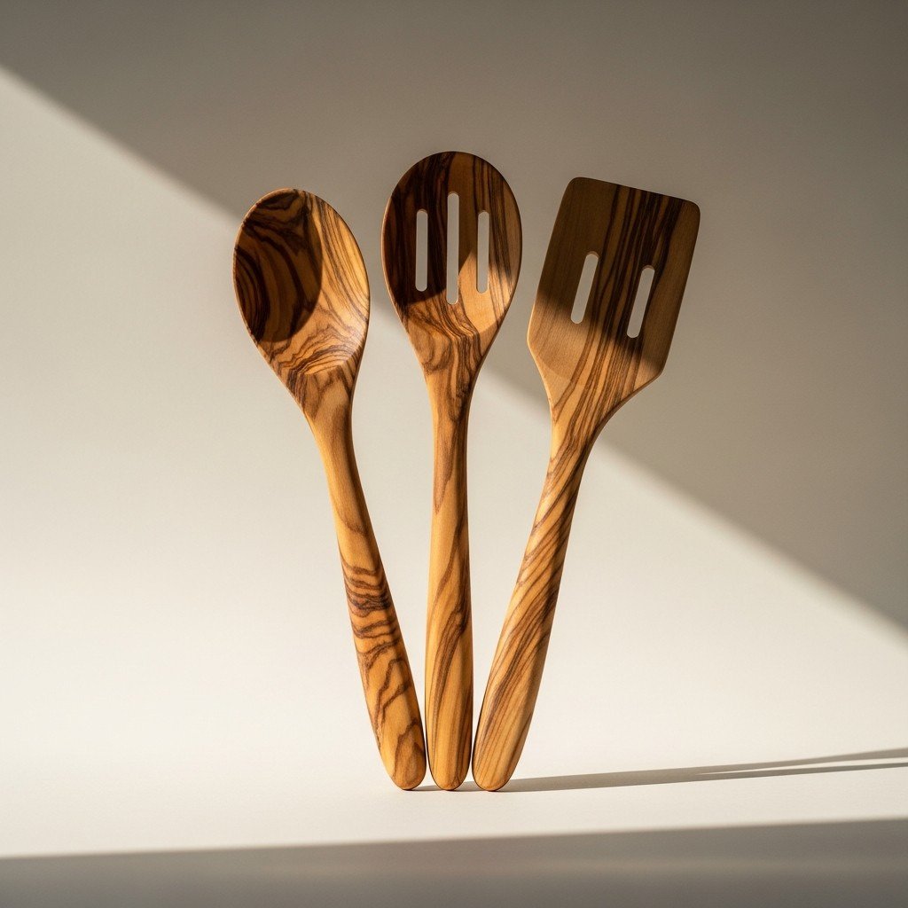 Olive Wood Utensil Set — Optimized Goodies Co.
