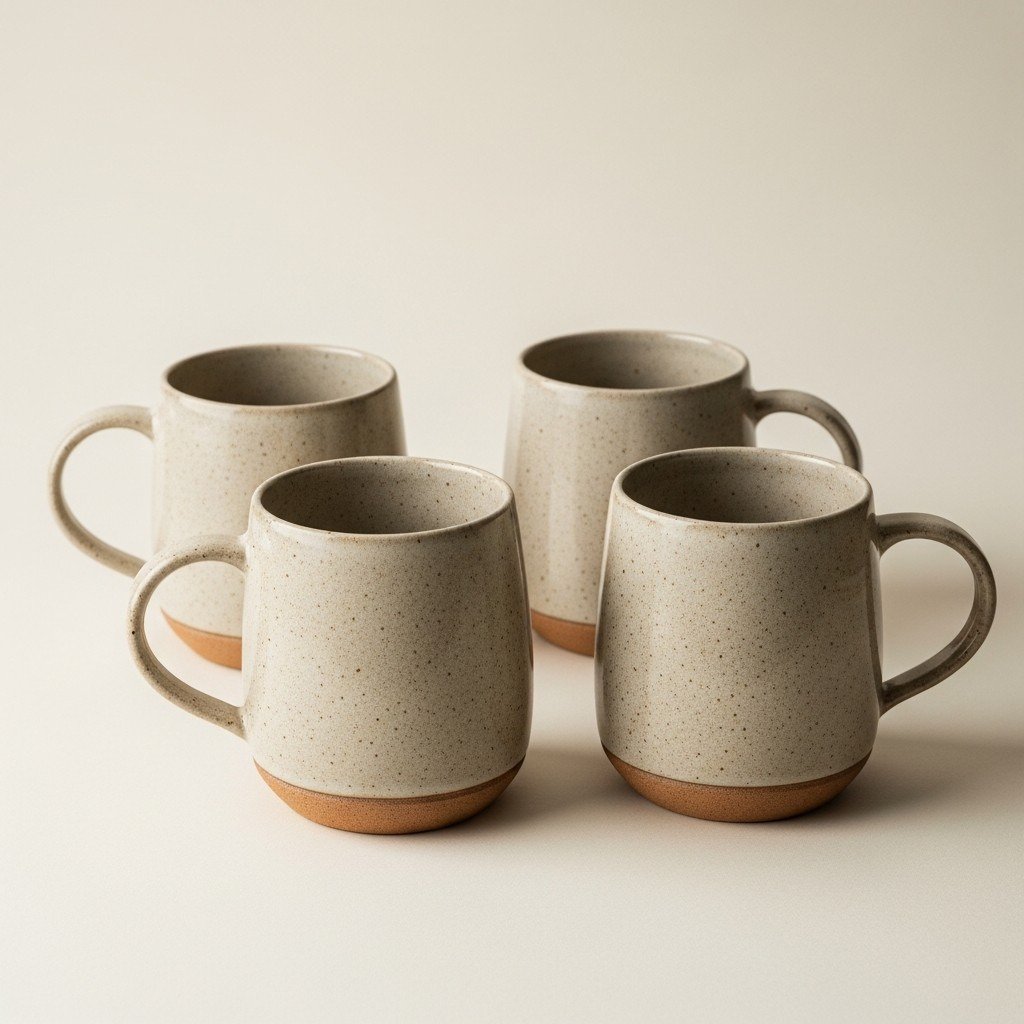 Stoneware Mugs, Set of Four — Optimized Goodies Co.